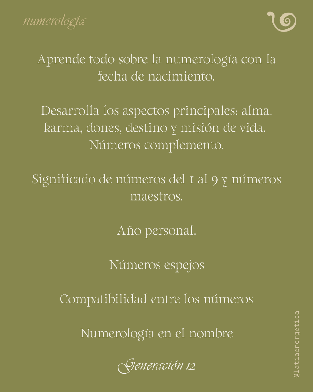 Certificación de Numerología