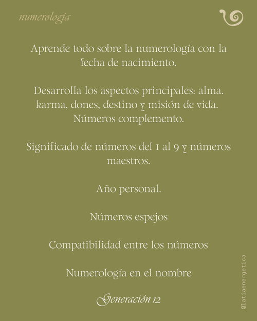 Certificación de Numerología