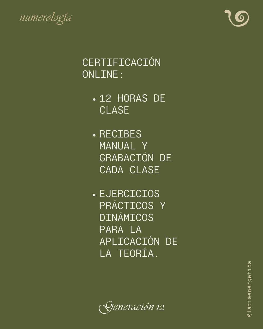 Certificación de Numerología