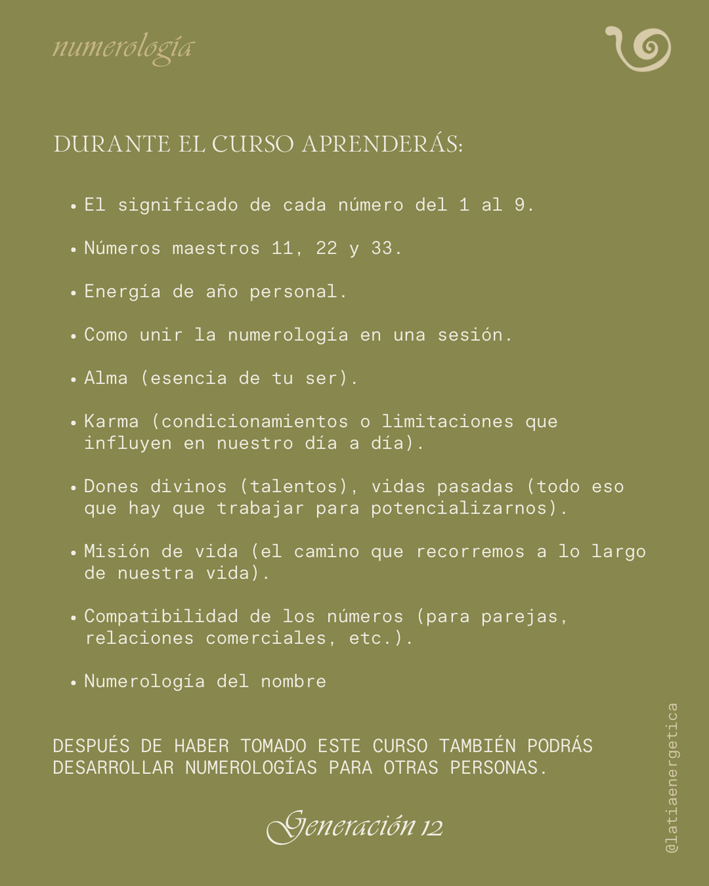 Certificación de Numerología