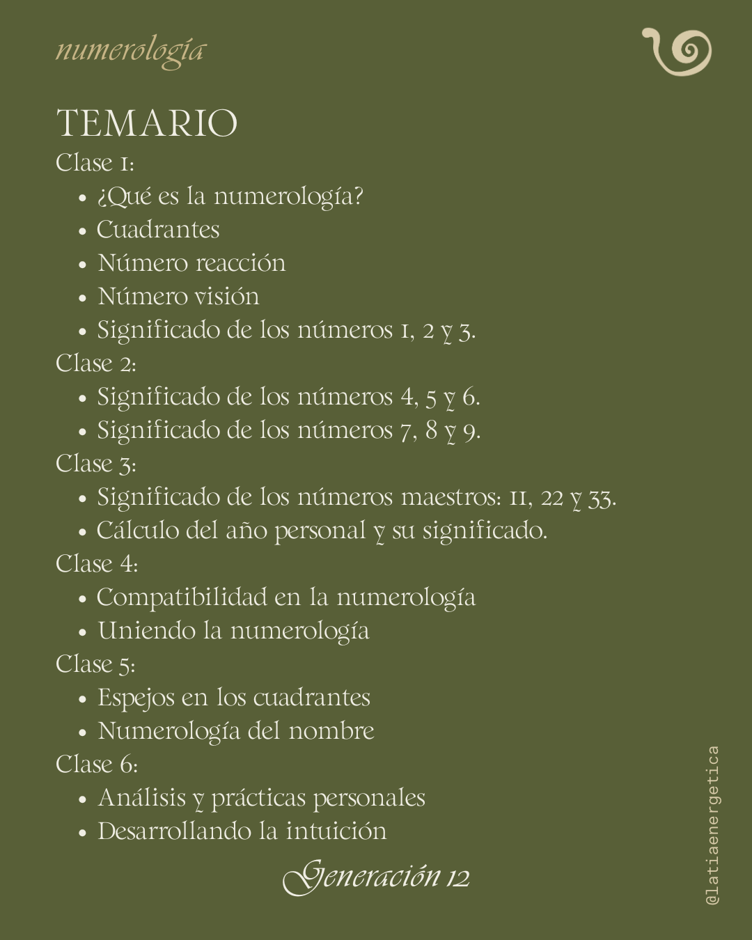 Certificación de Numerología